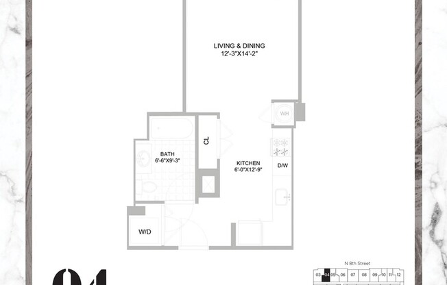 Studio, 1 bath, $4,156, Unit 2_504