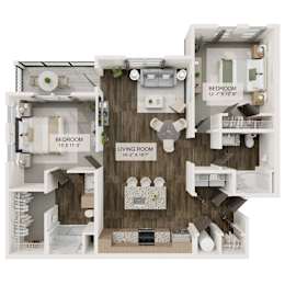 2 beds, 2 baths, 1,193 sqft, $2,195