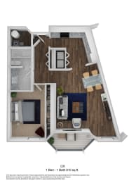 1 bed, 1 bath, 810 sqft, $1,650