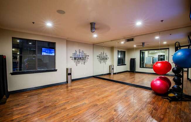 Gym with Exercise Room and Equipment at Apartments near DFW Airport