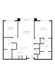 2 beds, 2 baths, 942 sqft, $1,649