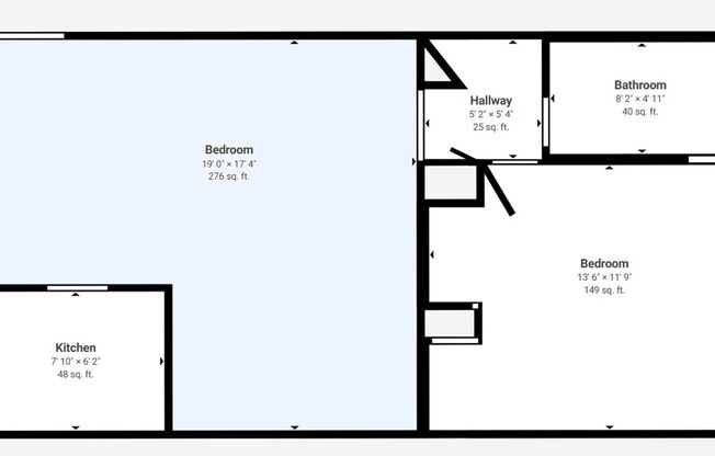 1 bed, 1 bath, 600 sqft, $915, Unit 203