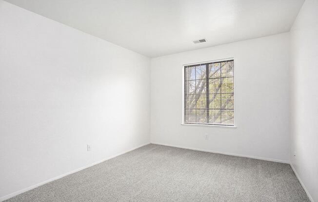 a bedroom with a window and carpet at Hampton Lakes Apartments, Michigan, 49534