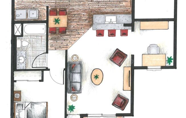 1 bed, 1 bath, 917 sqft, $1,325