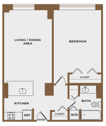 1 bed, 1 bath, 720 sqft, $2,132