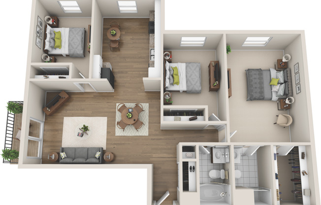 3 beds, 2 baths, 1,500 sqft, $2,400, Unit A3-303