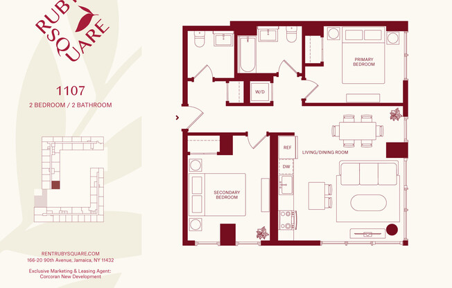 2 beds, 1 bath, $3,675, Unit PH07N