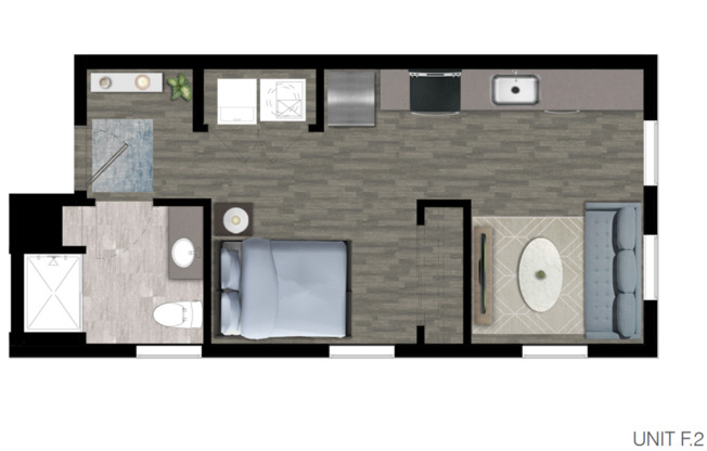 Studio, 1 bath, 427 sqft, $1,060, Unit 801