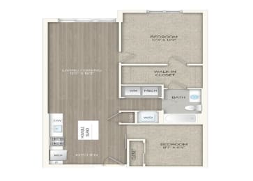 1 bed, 1 bath, 935 sqft, $2,448