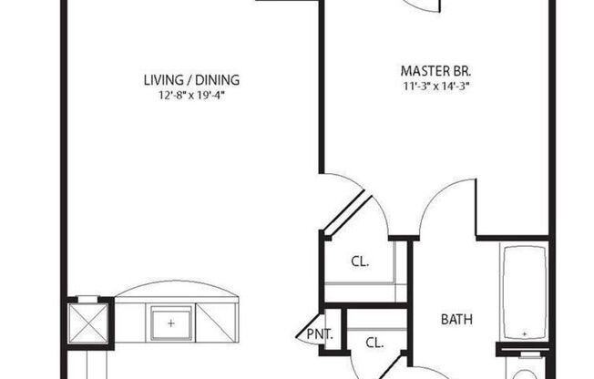 1 bed, 1 bath, 788 sqft, $2,358