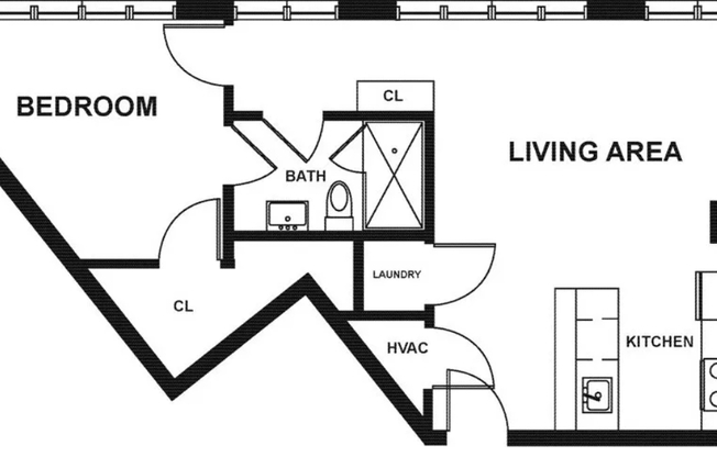 1 bed, 1 bath, 627 sqft, $3,000, Unit Unit 203