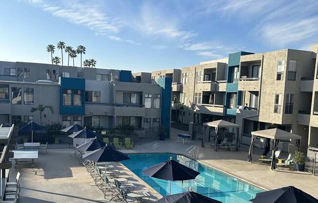 a view of the pool at the ace hotel apartments