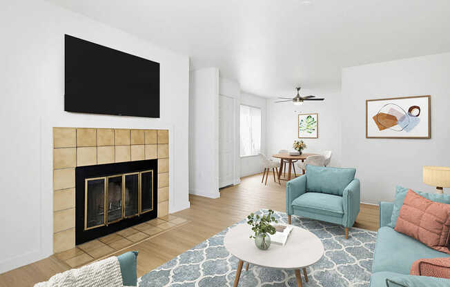 Living Room with Hard Surface Flooring