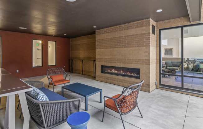 Clubroom With Fireplace  at Upper West, West Jordan Utah