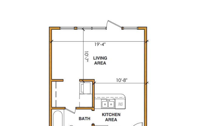 Studio, 1 bath, 412 sqft, $1,195, Unit APT 212