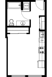 Studio, 1 bath, 360 sqft, $1,525