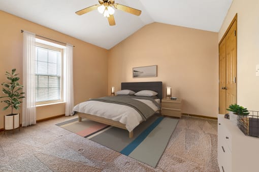 Patriot Pointe Townhomes Junction City, KS Furnished Bedroom