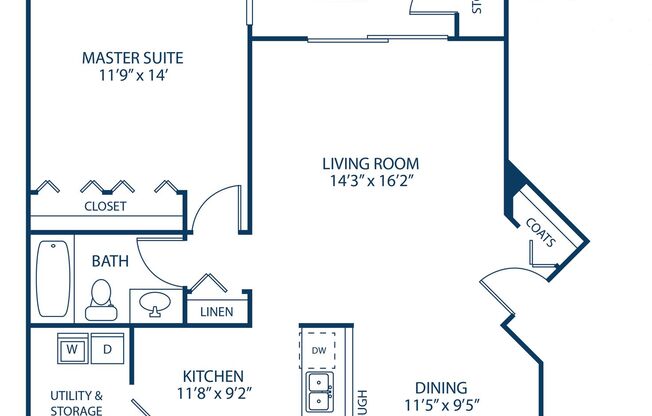 1 bed, 1 bath, 835 sqft, $1,399, Unit 704