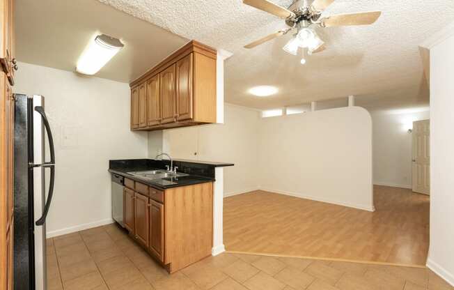 Kitchen with Stainless Steel Appliances and Wood Cabinets