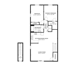 2 beds, 1 bath, 1,200 sqft, $1,259