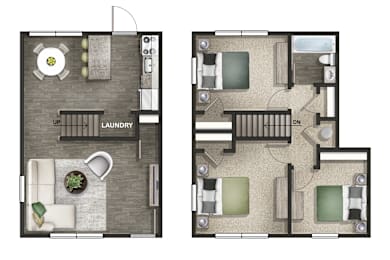 3 beds, 1 bath, 1,300 sqft, $1,380