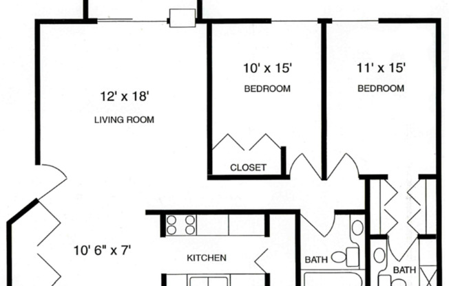 2 beds, 2 baths, 936 sqft, $1,760, Unit 2401-C8