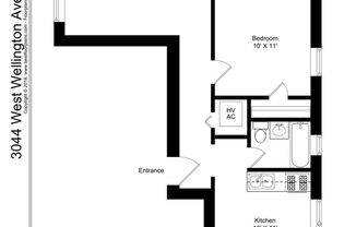 1 bed, 1 bath, 643 sqft, $1,695, Unit 3044-2