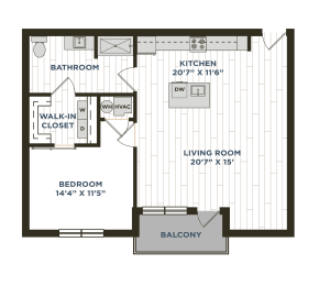 1 bed, 1 bath, 885 sqft, $1,744