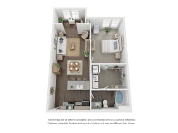 1 bed, 1 bath, 884 sqft, $1,480