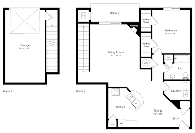 1 bed, 1 bath, 1,108 sqft, $1,394