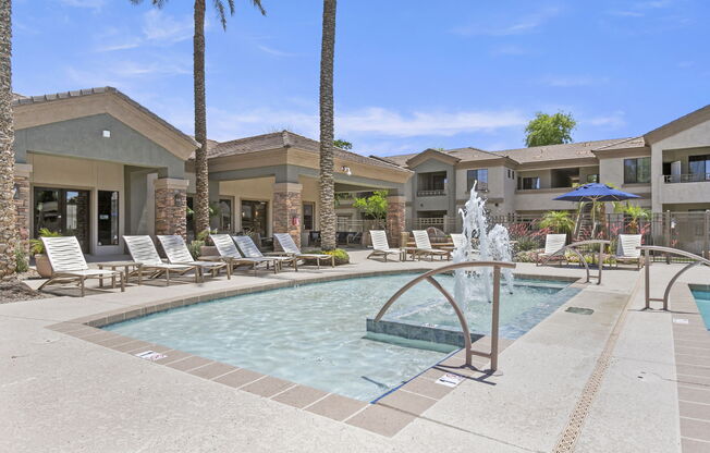 A beautifully resurfaced pool to enjoy in the summer months at Adiamo Palm Valley, Goodyear, 85395