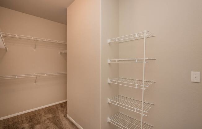 Built-In Shelving In Closet at The Passage Apartments by Picerne, Henderson