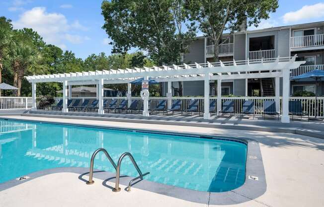 the swimming pool at our apartments