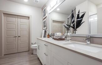 Double Vanities with Large Mirror
