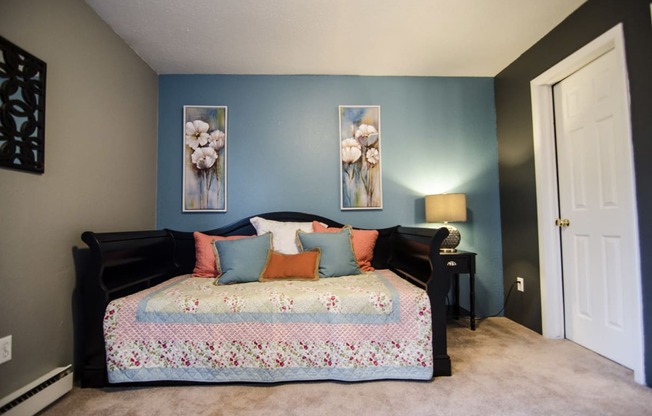 Spacious bedroom at Mason Hills Apartments in Mason, MI