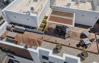 a view of the deck from the top of the building