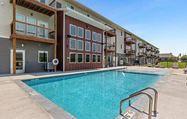 the swimming pool at our apartments