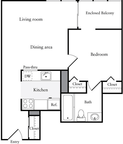 1 bed, 1 bath, 645 sqft, $2,677, Unit 4204