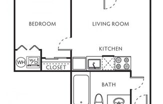1 bed, 1 bath, 389 sqft, $1,325, Unit 206