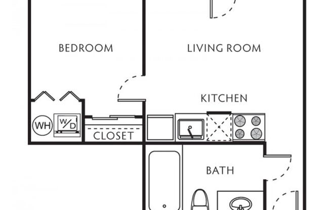1 bed, 1 bath, 389 sqft, $1,325, Unit 206