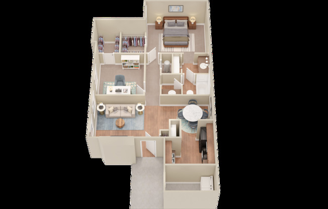 2 beds, 1 bath, 845 sqft, $1,399, Unit 0306