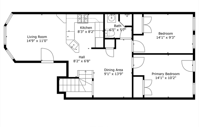 3 beds, 2 baths, 1,300 sqft, $3,500, Unit 1