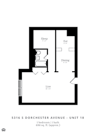 Studio, 1 bath, $1,330