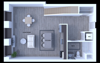 2 beds, 3 baths, 1,291 sqft, $2,520, Unit 1203