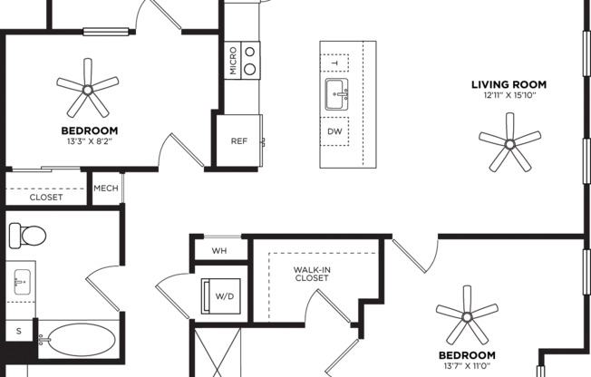 2 beds, 2 baths, 1,027 sqft, $4,075, Unit 238