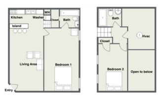 2 beds, 2 baths, 1,058 sqft, $1,249, Unit I