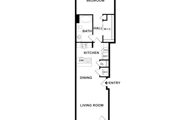 1 bed, 1 bath, 756 sqft, $1,455