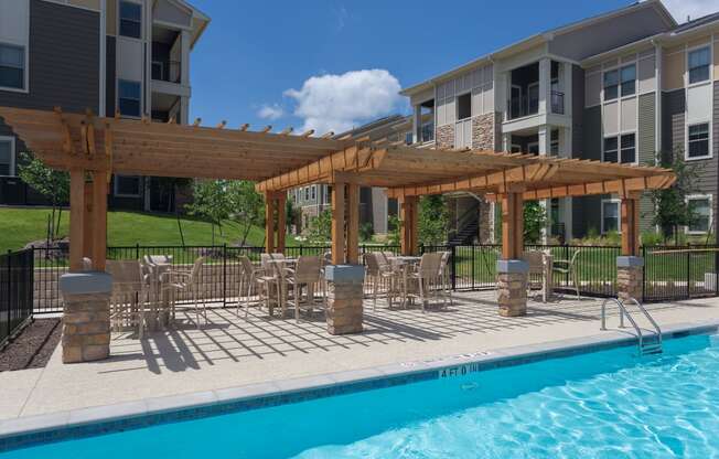 Poolside Pavilion with Seating