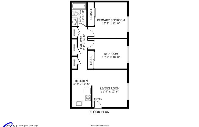 2 beds, 1 bath, 790 sqft, $1,249, Unit 10