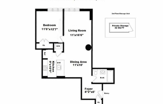 1 bed, 1 bath, 782 sqft, $5,500, Unit 306
